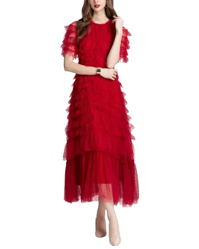 Lanelle Midi Dress In Red