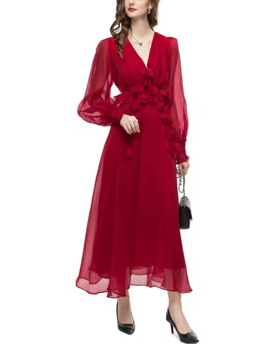 Lanelle Midi Dress In Red