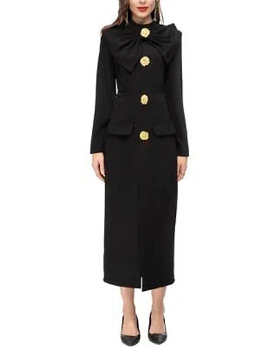 Pre-owned Lanelle Midi Dress Women's In Black