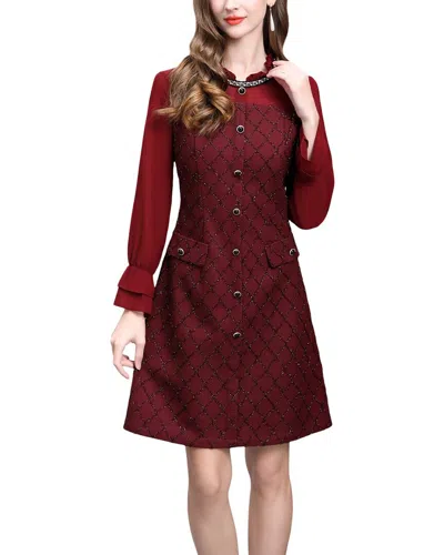 Lanelle Mini Dress In Burgundy