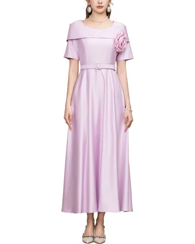 Lanelle Solid Maxi Dress In Purple