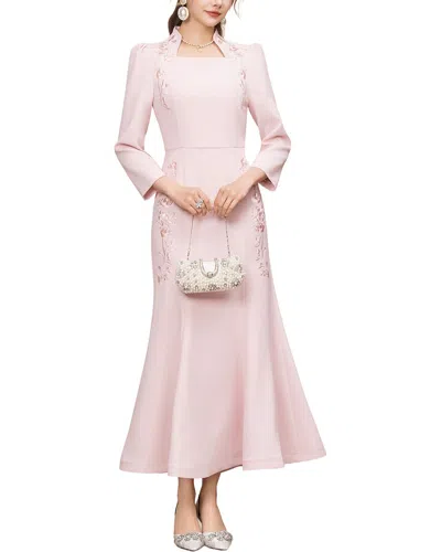 Lanelle Solid Maxi Dress In Pink