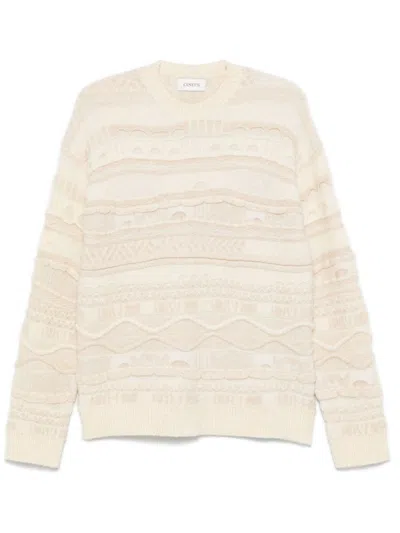 Laneus Textured Knitwear In Soft Creamy Hue In Neutral