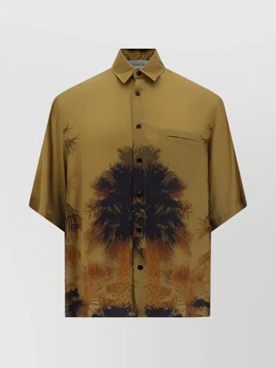 LANEUS ALL-OVER PRINT SHIRT WITH FRONT POCKET