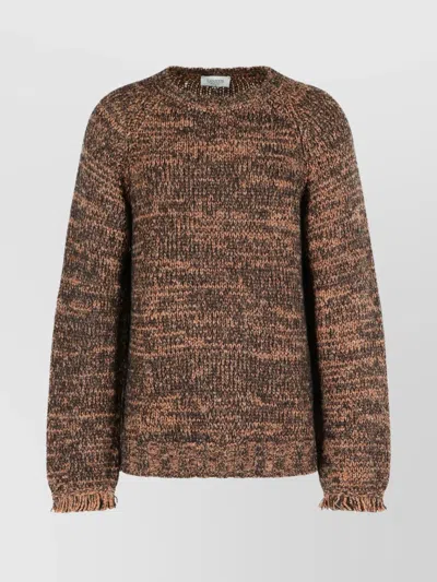 LANEUS ALPACA BLEND SWEATER FRAYED EDGES