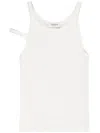 Laneus Asymmetric Tank Top In White