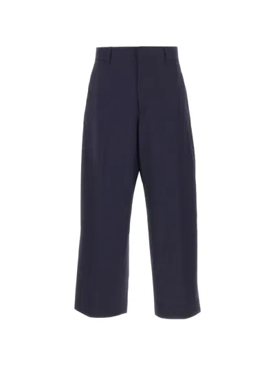 Laneus Barrel-fit Trousers In Blue