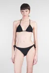 Laneus Beachwear In Black Viscose In Black