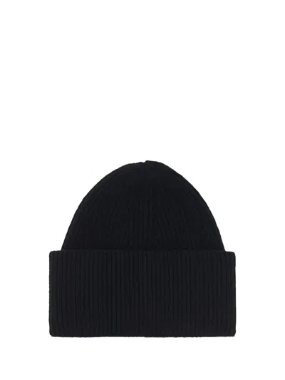 Laneus Beanie Cap In Nero/black