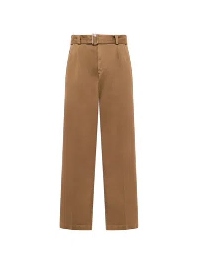 Laneus Belted Trousers In Brown