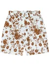 Laneus Elastic Waist Shorts In Blue