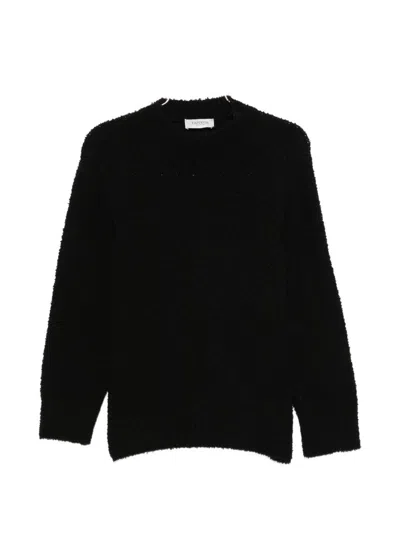 Laneus Black Boucle Knit Sweater