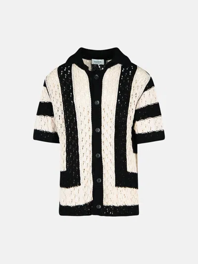 Laneus Black Cotton Sweater