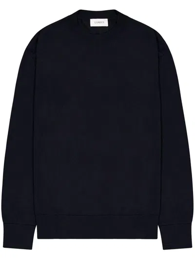 Laneus Black Crew Neck Knit Shirt