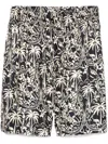 Laneus Viscose Bermuda Shorts In Multi