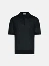 Laneus Black Lyocell Polo Shirt In Black