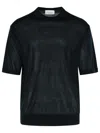 Laneus Knitted T-shirt In Nero