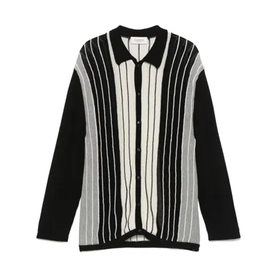 Laneus Black Neutral Shirts In Multicolor