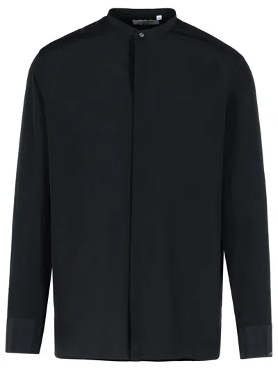Laneus Black Silk Shirt