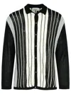 Laneus Viscose Blend Sweater Striped Pattern In Black