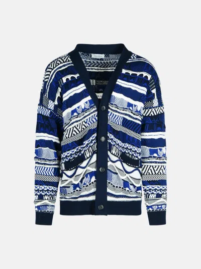 Laneus Blue Cotton Cardigan