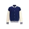 Laneus Knitted Bomber Jacket In Gray
