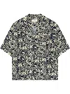 Laneus Boxy Bowling Shirt In Black
