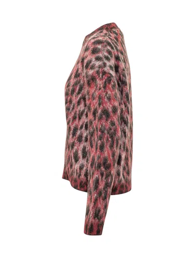 Laneus Boxy Fit Knit Jumper In Pink