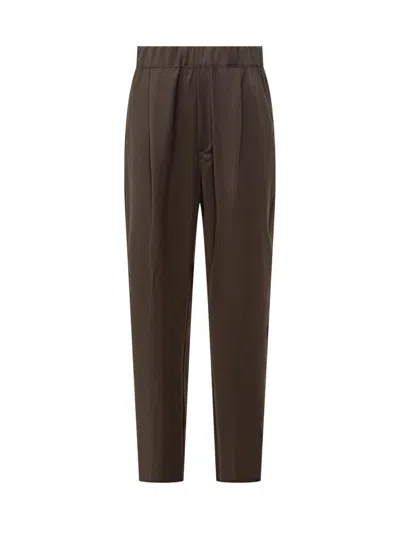 Laneus Brown  Pants With Elasticized Waistband