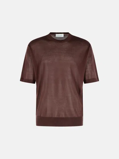 Laneus Brown Lyocell Sweater