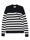 Laneus White And Blue Striped Cotton Polo Shirt