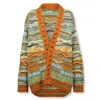 Laneus Button-down Knitted Cardigan With Classic Design In Orange