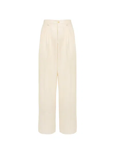 Laneus Button Trousers In Neutral