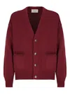 Laneus Buttoned Cardigan In Red