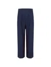 Laneus Buttoned-flap-pocket Trousers In Blue