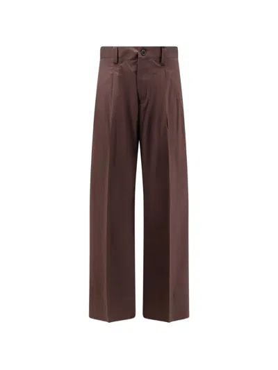 Laneus Buttoned Trousers In Purple