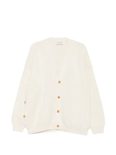 Laneus Button-fastening V-neck Cardigan In Neutral