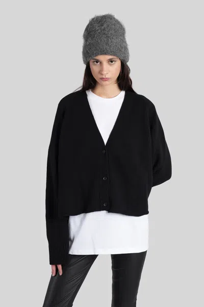 Laneus Cardigan In Black Wool