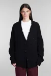 LANEUS CARDIGAN IN BLACK WOOL