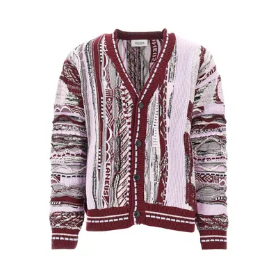 Laneus Cardigan In Maglia Jacquard In Multi