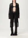 Laneus Lungo Cardigan A Maglia Uncinetto