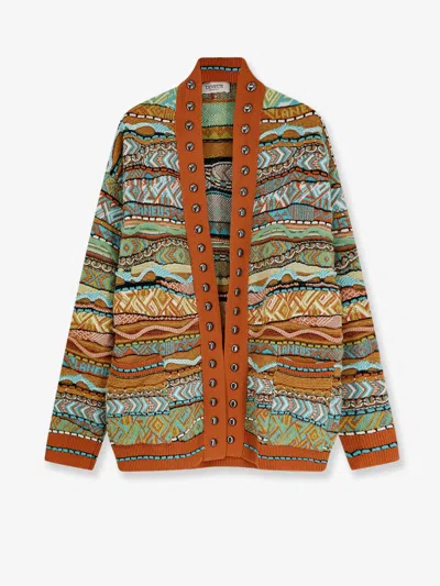 LANEUS CARDIGAN WITH MULTICOLORED INLAYS
