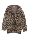 Laneus Cardigan With Print In Animal Print