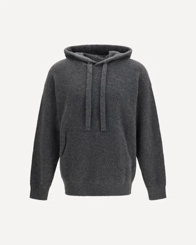 Laneus Maglione Con Cappuccio In Cashmere E Seta In Gold