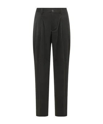 Laneus Casual Trousers With Belt Loops In Black