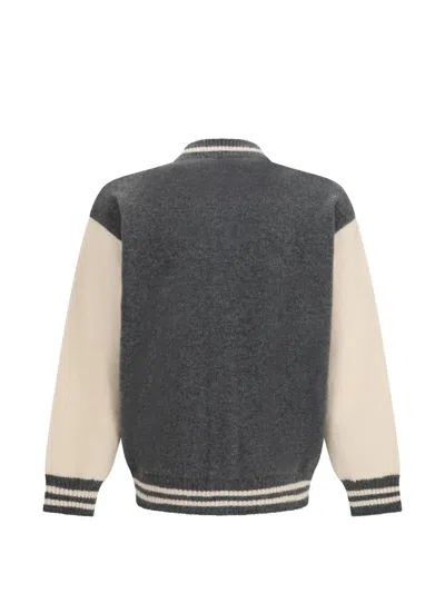Laneus Colour-block Knitted Jacket In Multi