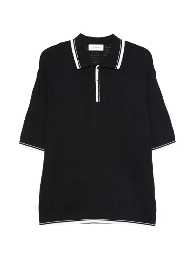 Laneus Contrasting-trim Polo Shirt In Orange