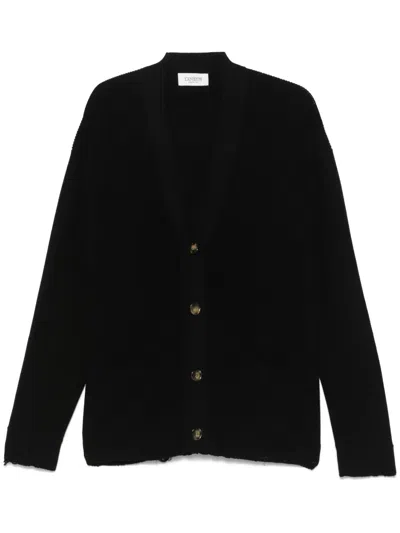 Laneus Cotton Cardigan In Black