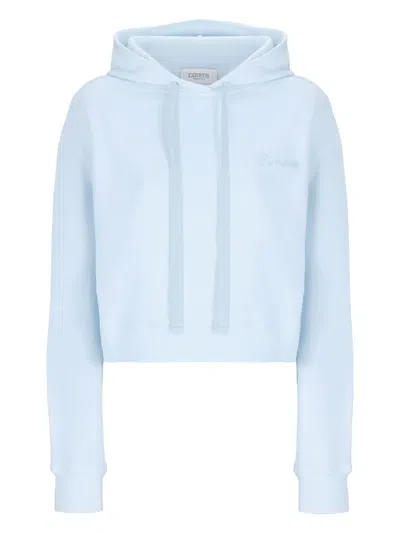 Laneus Cotton Hoodie In Blue
