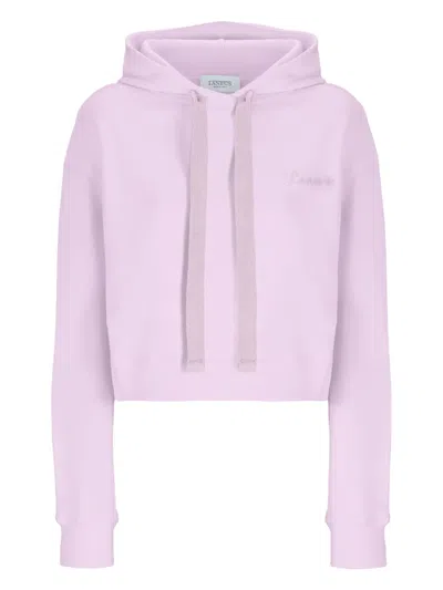 Laneus Cotton Hoodie In Pink